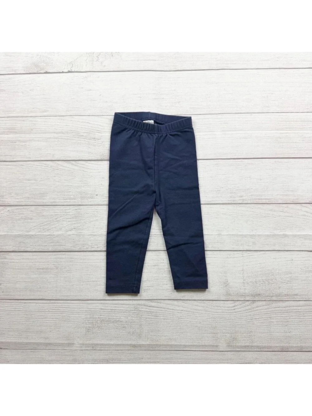 Hanna Andersson Girls Navy Blue Elastic Waist Leggings 18-24 Months